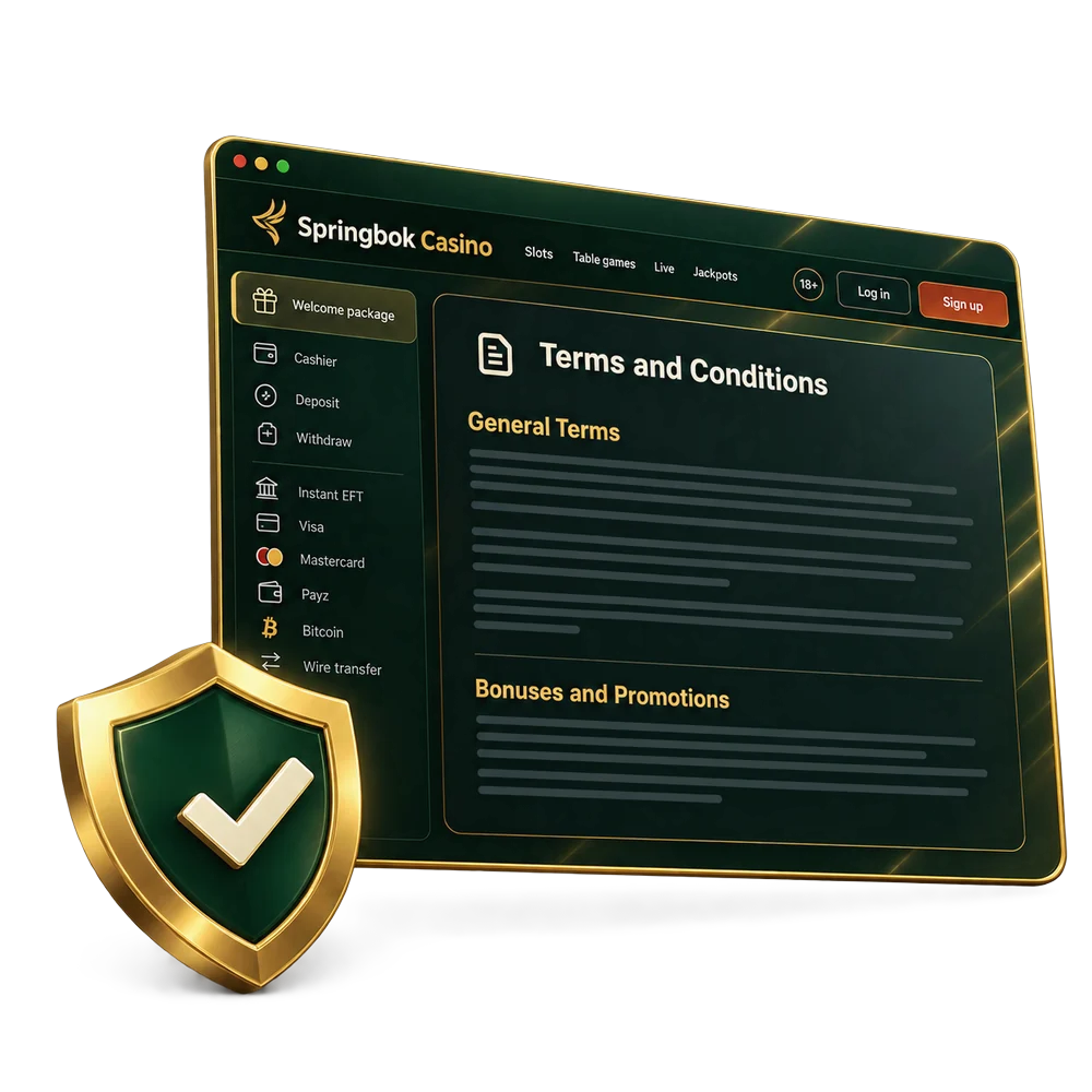 Document panel with a gold shield and check mark in front of it