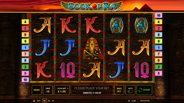 Schermata della demo: Book of Ra Deluxe