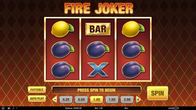 Zrzut ekranu z demo Fire Joker