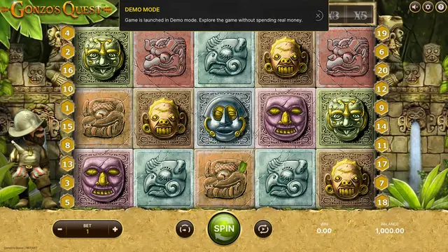 Zrzut ekranu z demo Gonzo's Quest