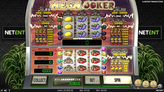 Zrzut ekranu z demo Mega Joker