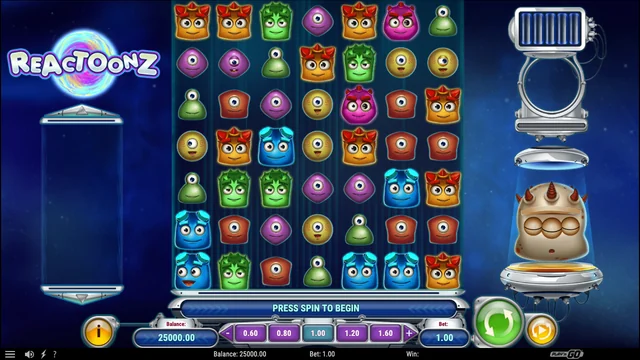 Schermata della demo: Reactoonz