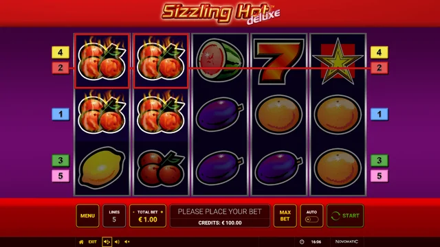 Zrzut ekranu z demo Sizzling Hot Deluxe