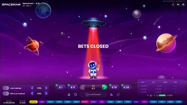 Snímek obrazovky z dema hry Spaceman