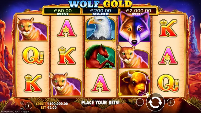 Zrzut ekranu z demo Wolf Gold